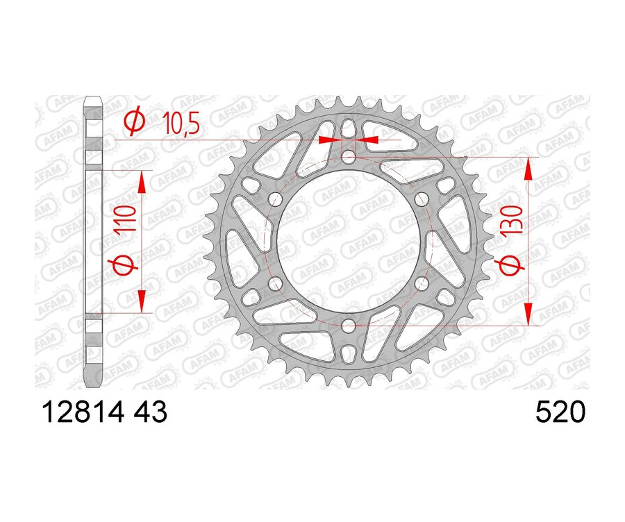 Couronne AFAM acier standard 12814 - 520 - 1074460001