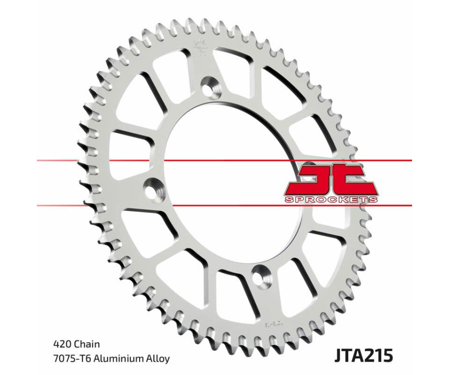 Couronne JT SPROCKETS aluminium ultra-light anti-boue 215 - 420 - 1096567001
