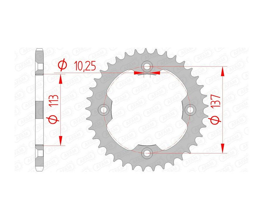 Couronne AFAM acier standard 14412 - 520 - 1074516001