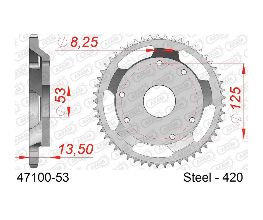 Couronne AFAM acier standard 47100 - 420 - 1074656002