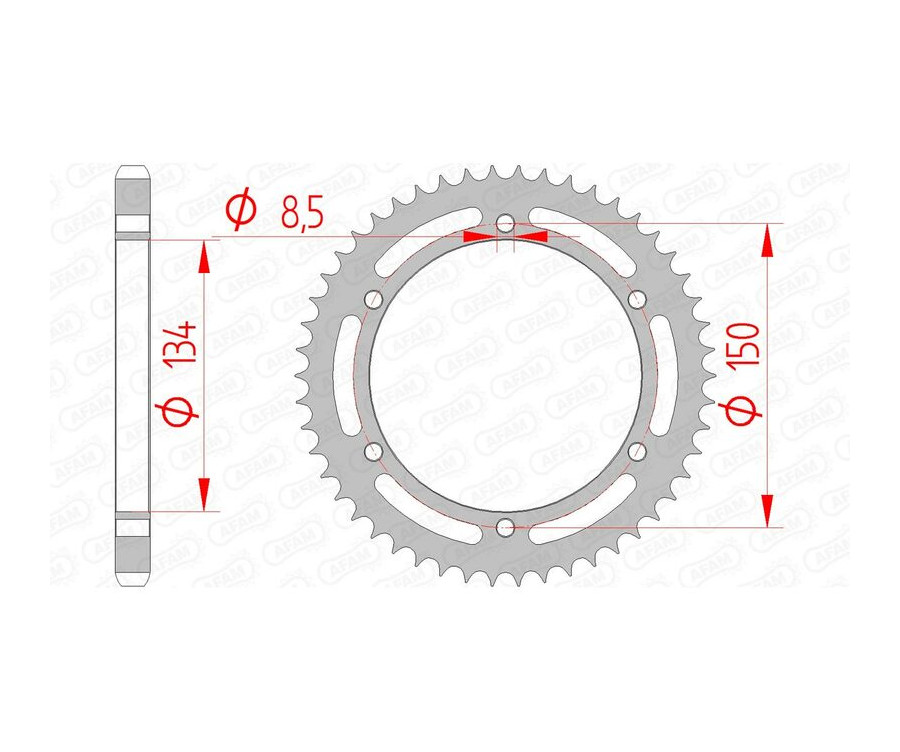 Couronne AFAM acier standard 16203 - 428 - 1074555002