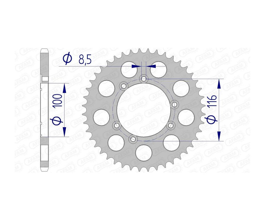 Couronne AFAM aluminium 93303 - 520 Couronne AFAM aluminium 93303 - 520