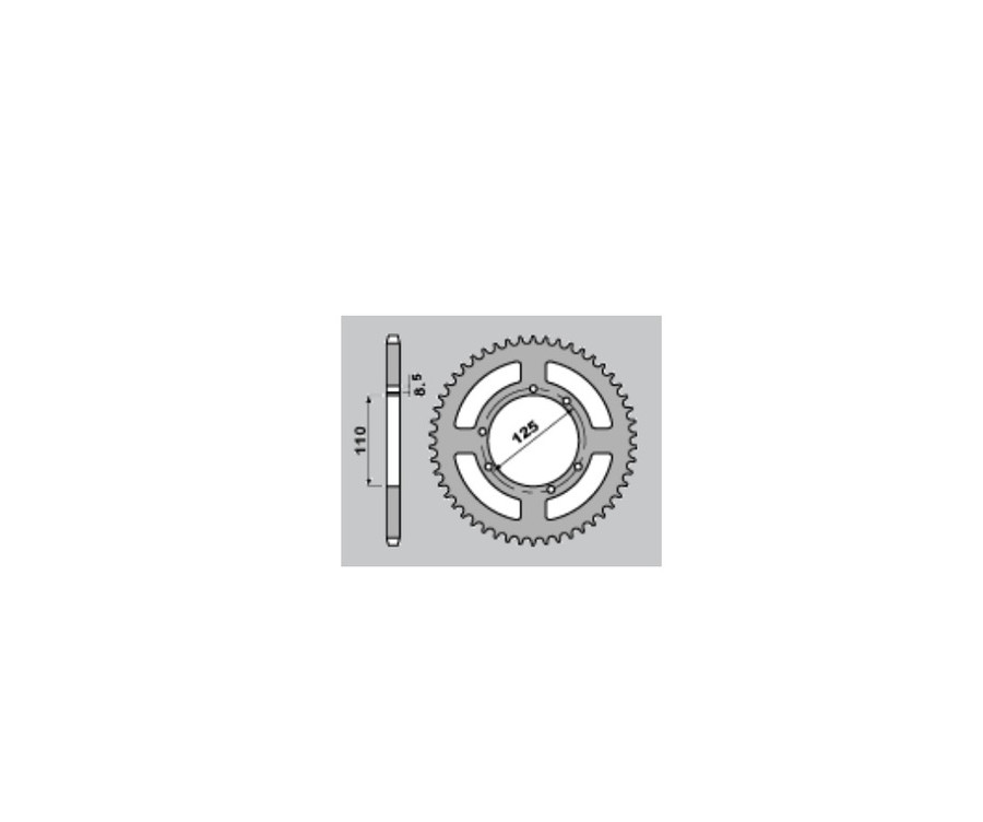 Couronne PBR acier C45 standard 4390 - 428 Couronne PBR acier C45 standard 4390 - 428