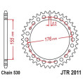 Couronne JT SPROCKETS acier standard 2011 - 530 Couronne JT SPROCKETS acier standard 2011 - 530