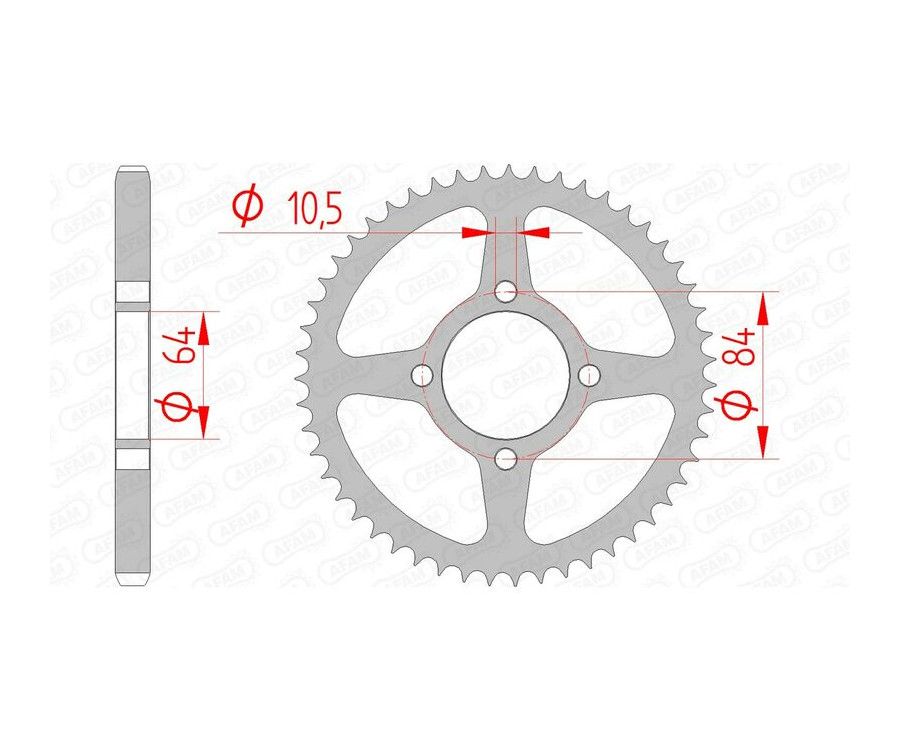 Couronne AFAM acier standard 14215 - 428 - 1074503001
