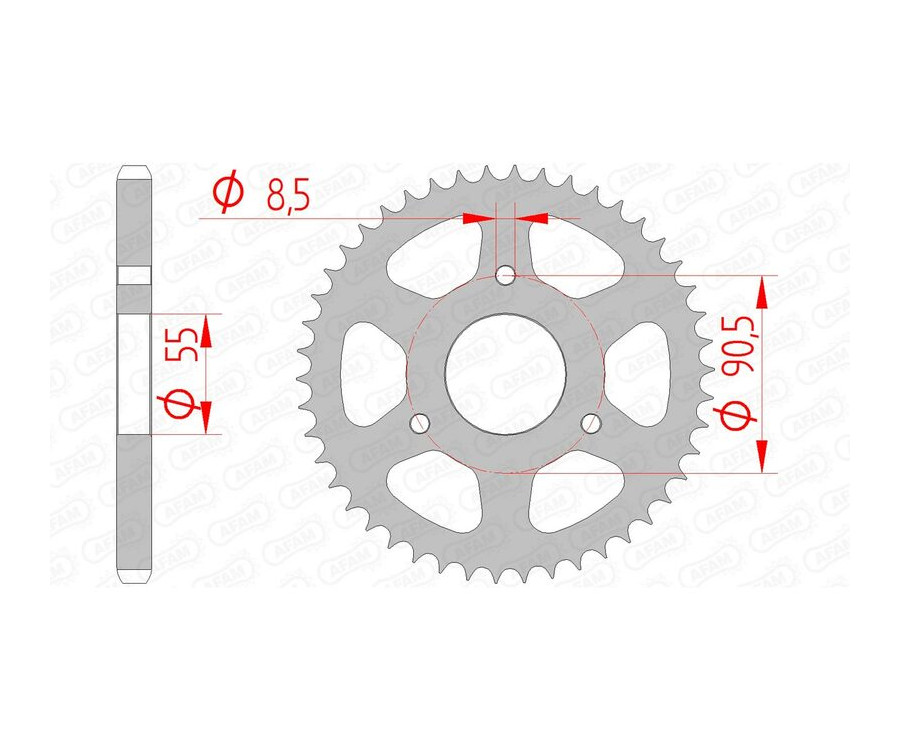 Couronne AFAM acier standard 80200 - 428 - 1074750001