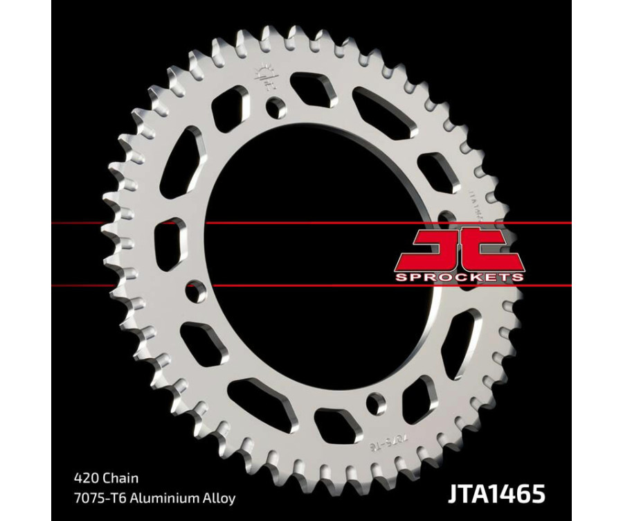 Couronne JT SPROCKETS aluminium ultra-light anti-boue 1465 - 420 - 1096561001