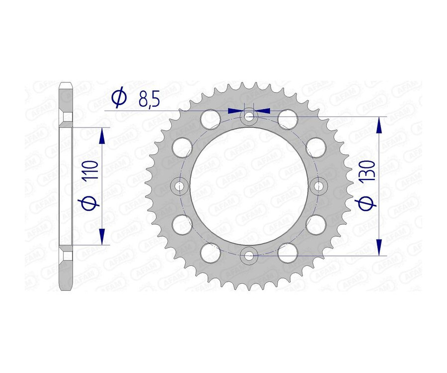 Couronne AFAM aluminium Ultra-Light 11104 - 420 - 1074384006