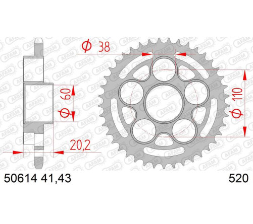 Couronne AFAM acier standard 50614 - 520 - 1074676002
