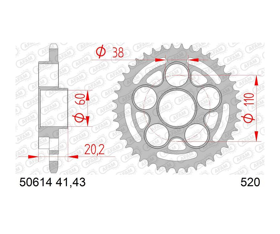 Couronne AFAM acier standard 50614 - 520 - 1074676002