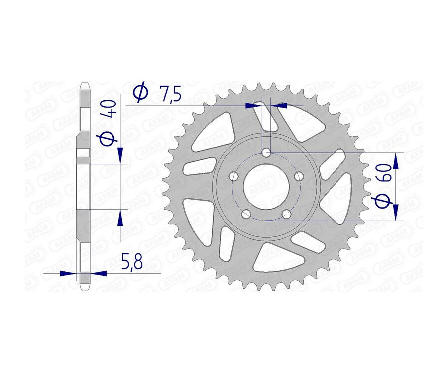 Couronne AFAM aluminium 72103 - 415 - 1074728001
