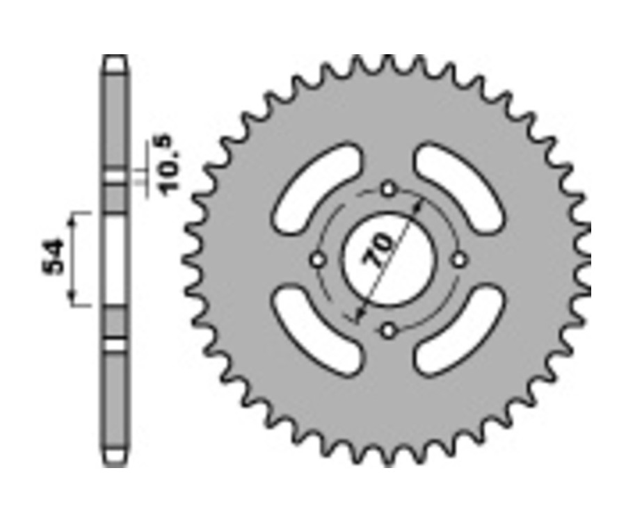 Couronne PBR acier C45 standard 4304 - 428 - 1075275001