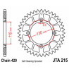 Couronne JT SPROCKETS aluminium Ultra-Light anti-boue 215 - 420 - 1074831003