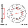 Couronne JT SPROCKETS acier standard 1204 - 428 - 1074881003
