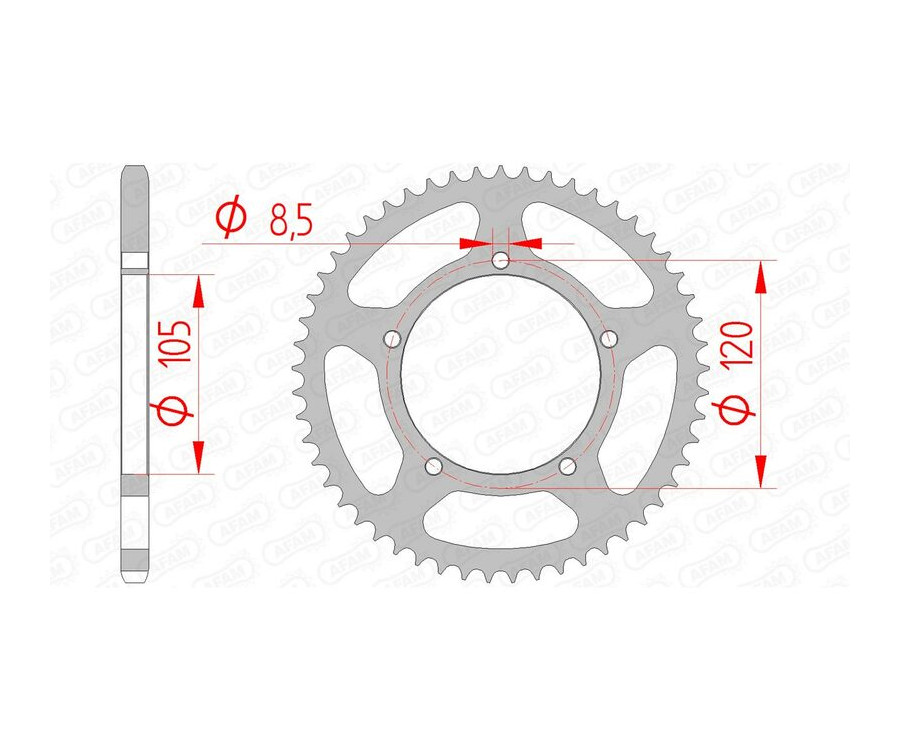 Couronne AFAM acier standard 35103 - 420 - 1074614002