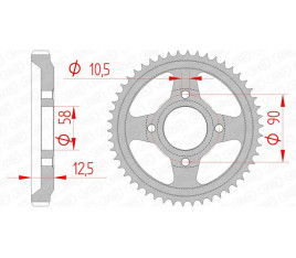 Couronne AFAM acier standard 10216 - 428
