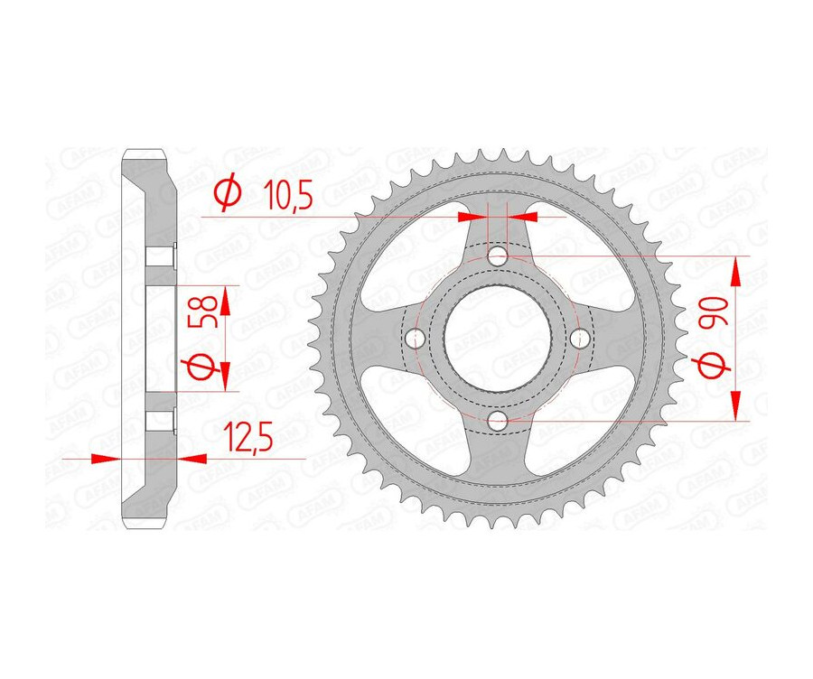 Couronne AFAM acier standard 10216 - 428 - 1074333001