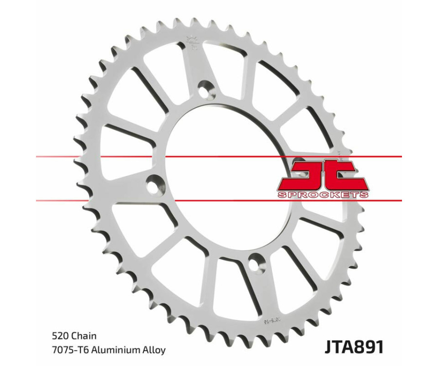 Couronne JT SPROCKETS aluminium ultra-light 891 - 520 - 1096581002