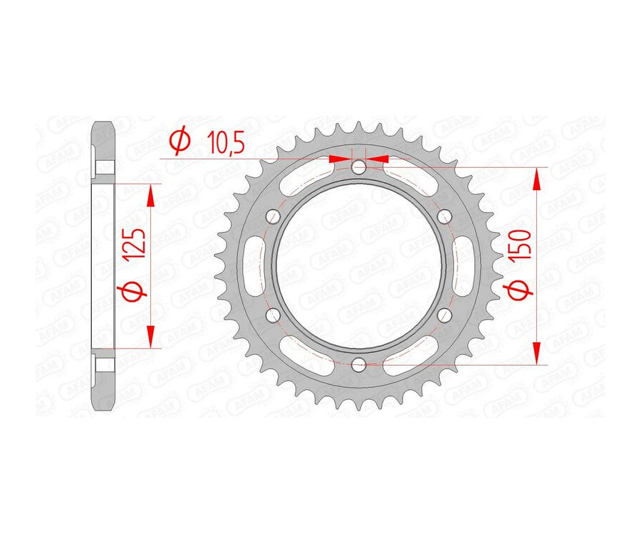 Couronne AFAM acier standard 71800 - 525 - 1074720001