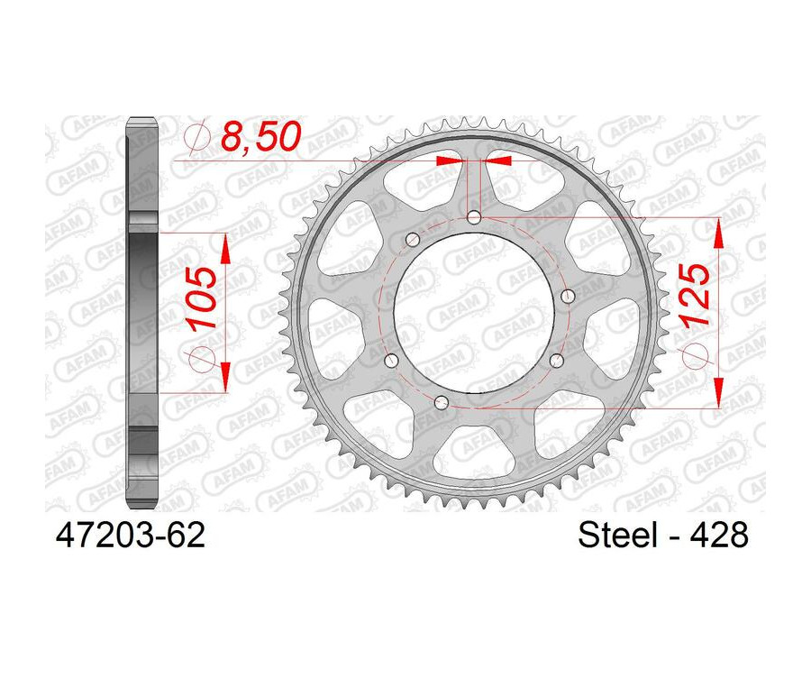 Couronne AFAM acier standard 47203 - 428 - 1096617001