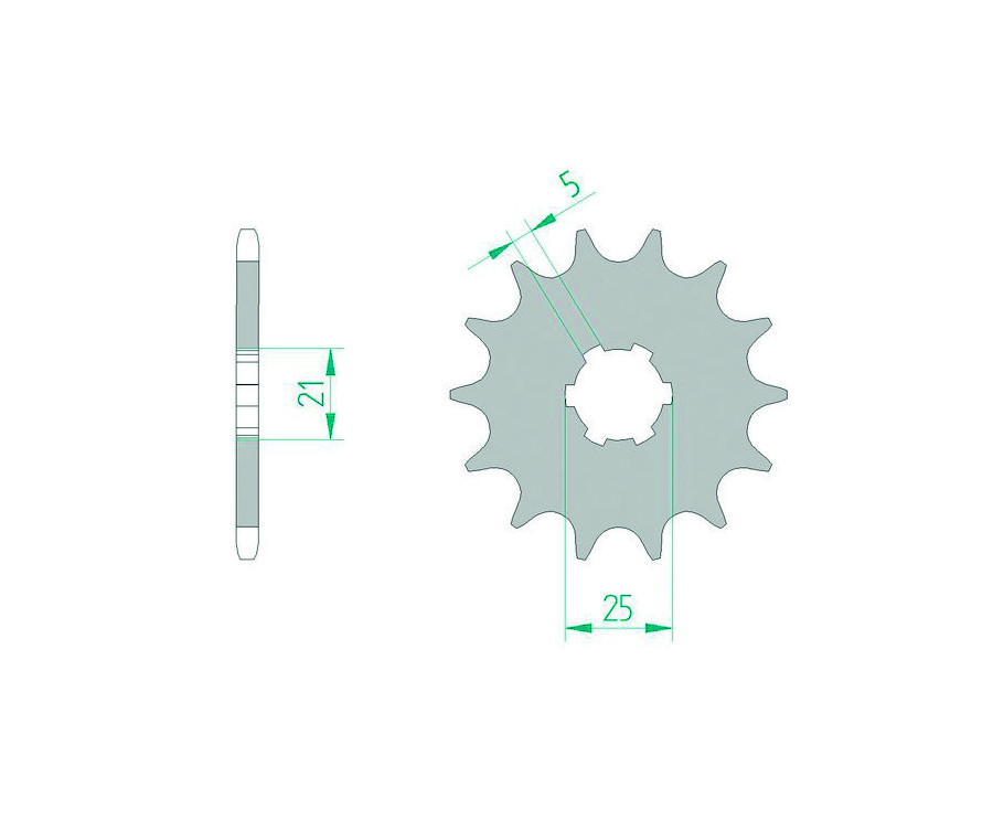 Pignon AFAM acier anti-boue 30300 - 520 - 1076699002