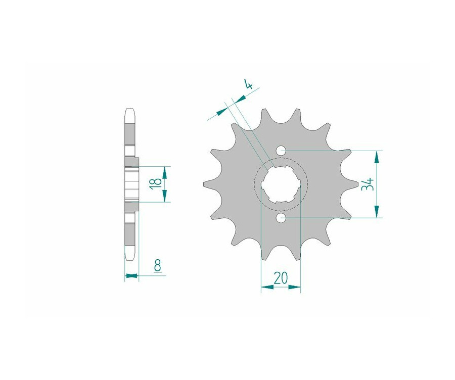 Pignon AFAM acier standard 20306 - 520 - 1074699001