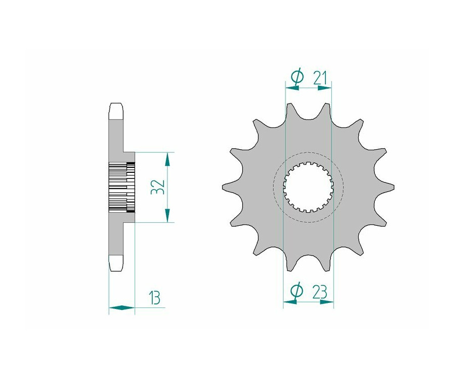 Pignon AFAM acier standard 21311 - 428 - 1075413001
