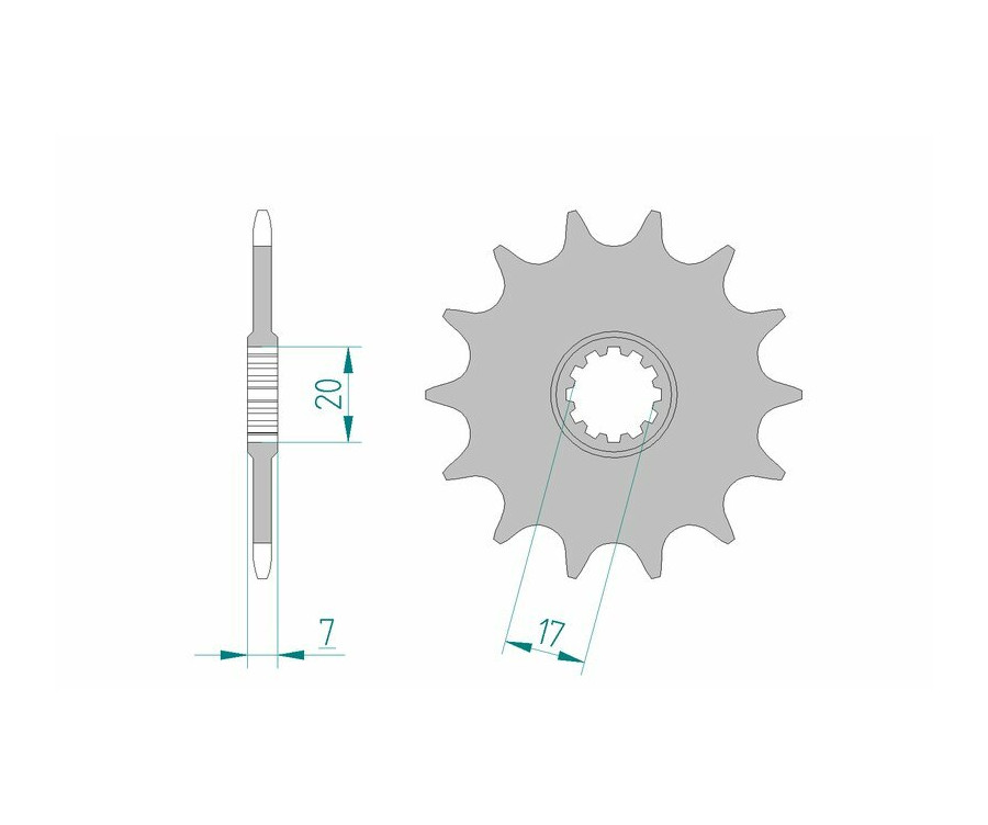 Pignon AFAM acier standard 94107 - 415 - 1077155001