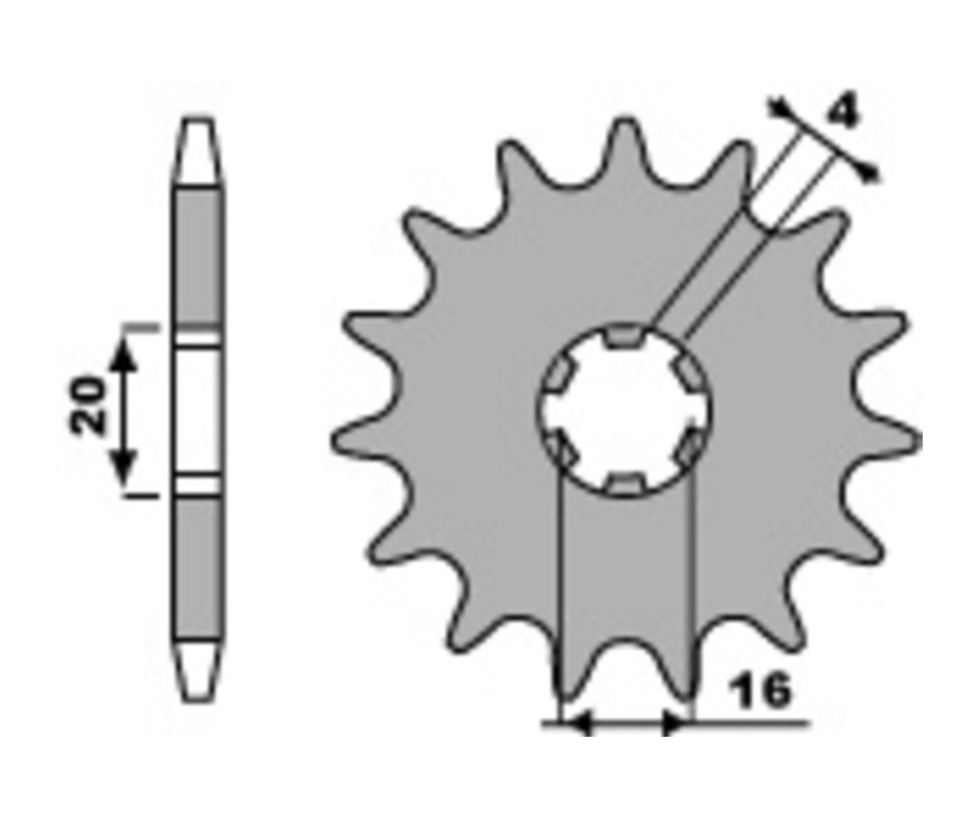 Pignon PBR acier standard 416 - 428 - 1077697002