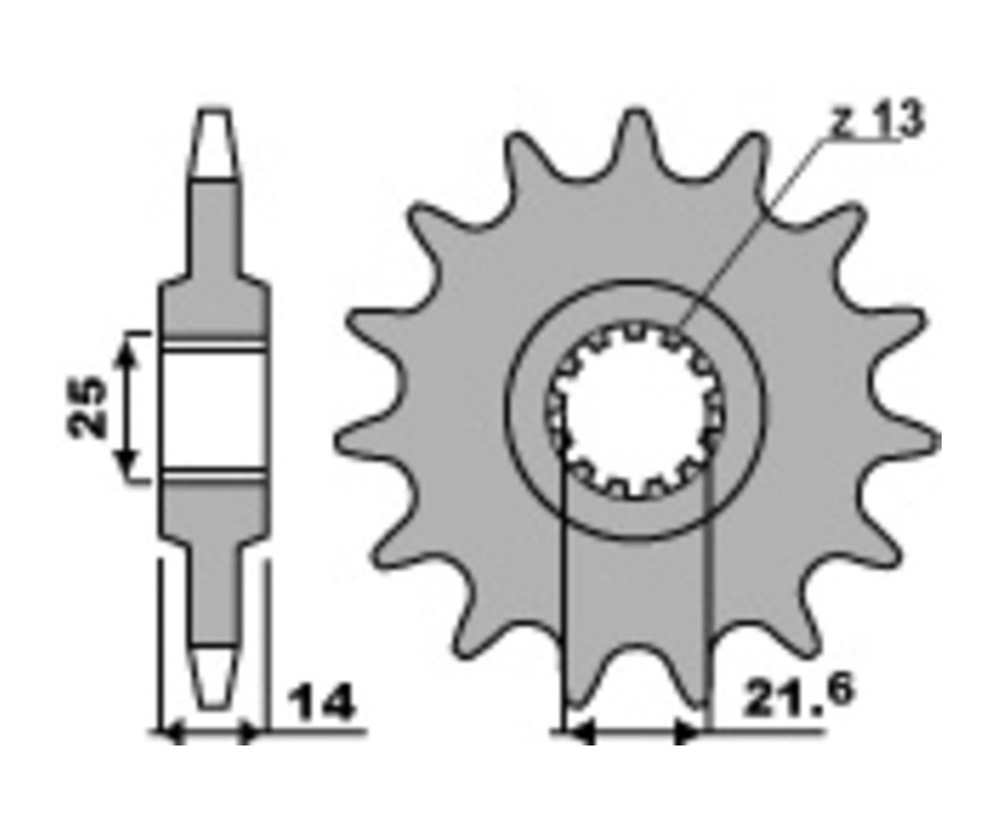 Pignon PBR acier standard 2083 - 525 - 1077550001