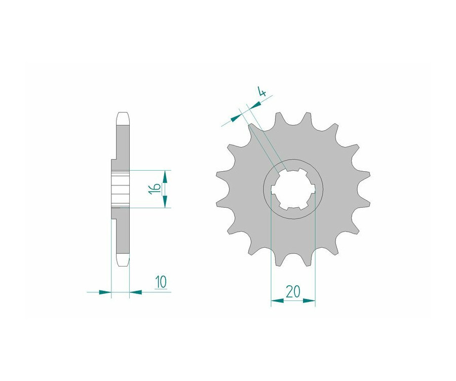 Pignon AFAM acier standard 22205 - 428 - 1075821001