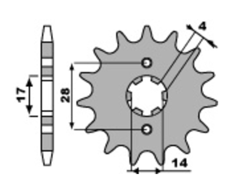 Pignon PBR acier standard 2118 - 428 - 1077571003