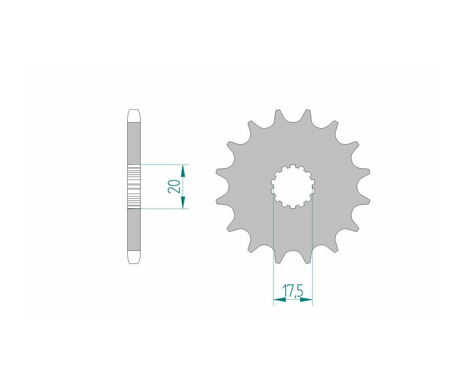 Pignon AFAM acier standard 21202 - 428 - 1075279006
