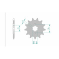 Pignon AFAM acier standard 49102 - 420 Pignon AFAM acier standard 49102 - 420