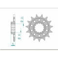 Pignon AFAM acier standard 166801 - 520 Pignon AFAM acier standard 166801 - 520