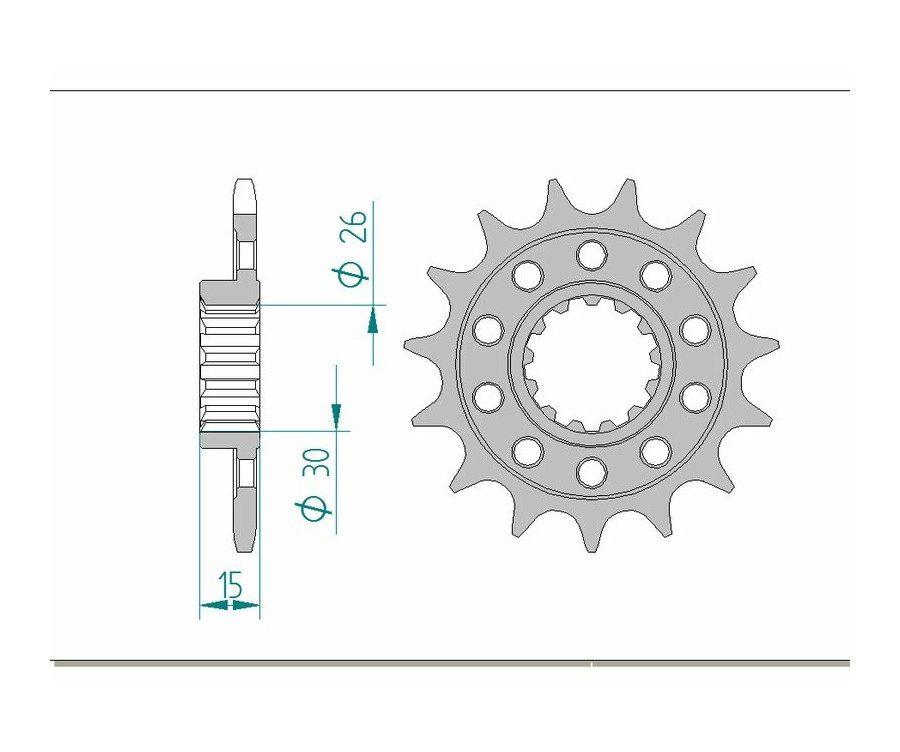 Pignon AFAM acier standard 166801 - 520 - 1074424001