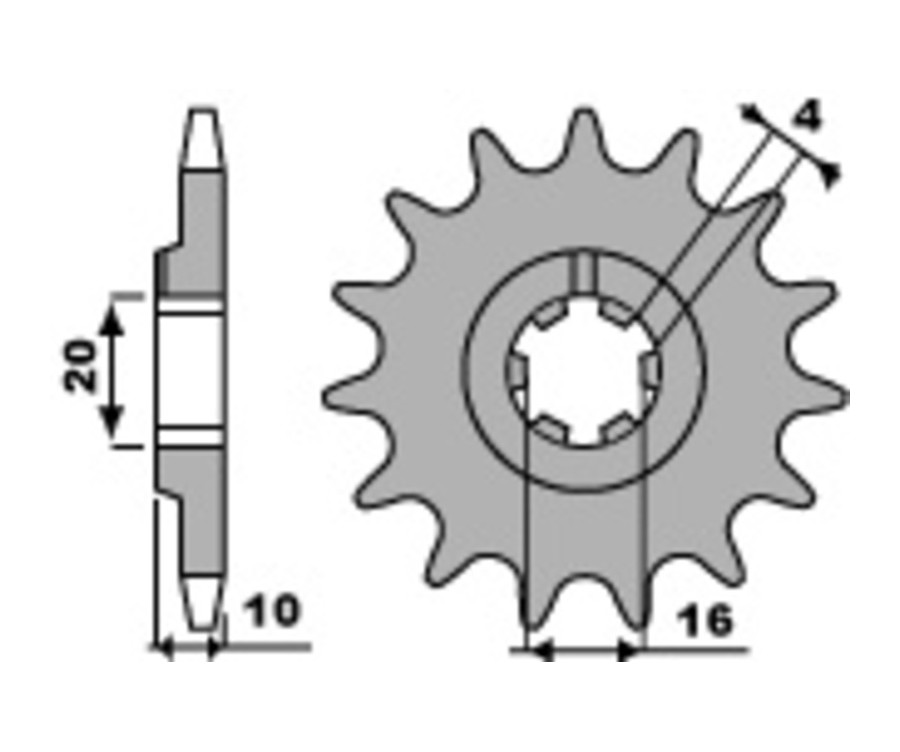 Pignon PBR acier standard 2066 - 520 - 1077531003