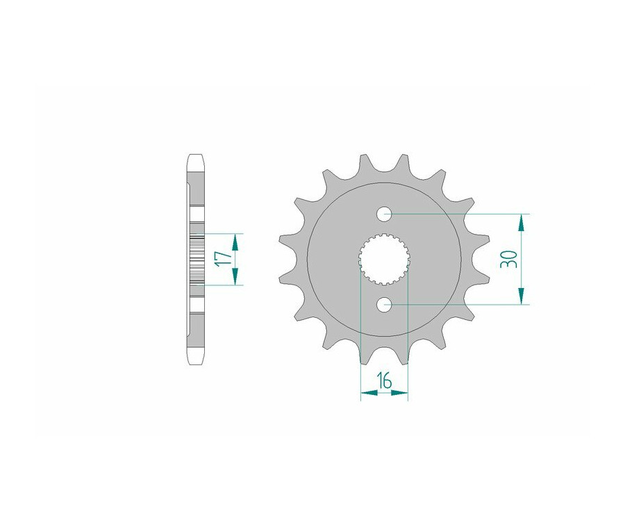 Pignon AFAM acier standard 20108 - 428 - 1074512001