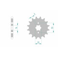 Pignon AFAM acier standard 24200 - 428 Pignon AFAM acier standard 24200 - 428