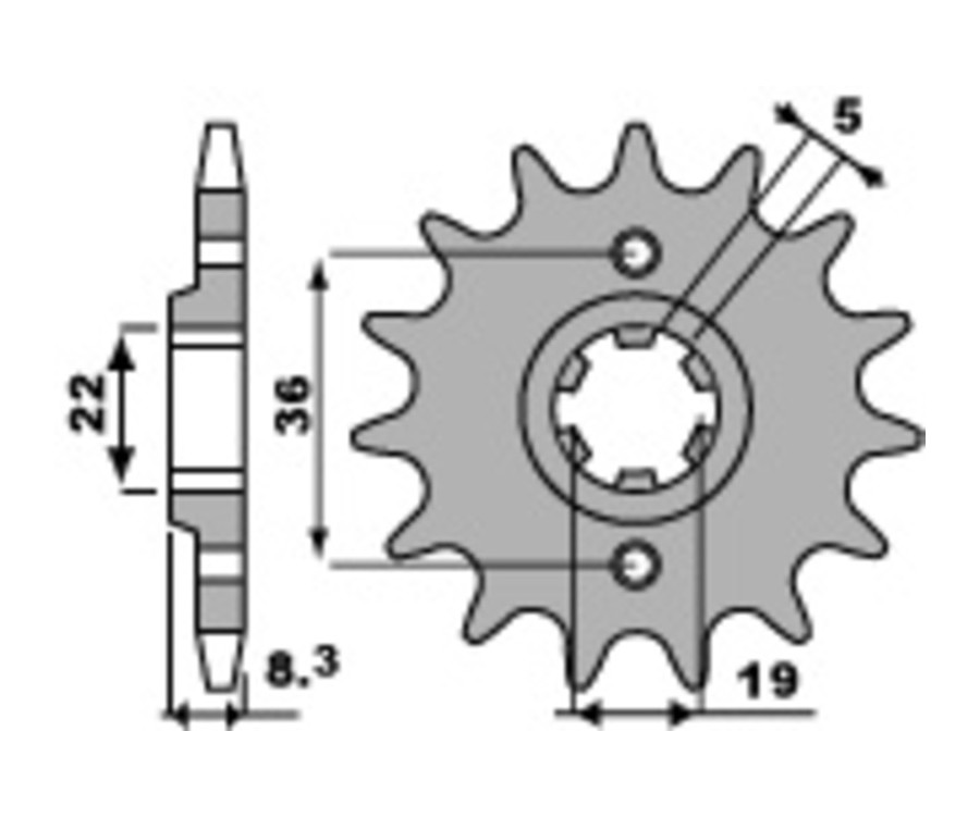Pignon PBR acier standard 2502 - 520 - 1077638003