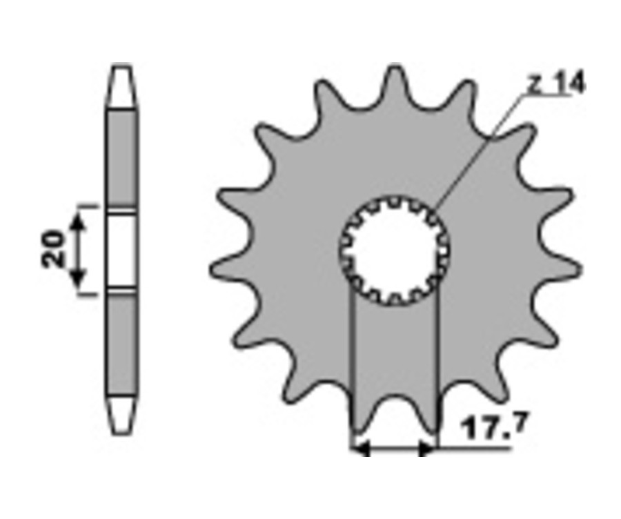 Pignon PBR acier standard 577 - 428 - 1077761002