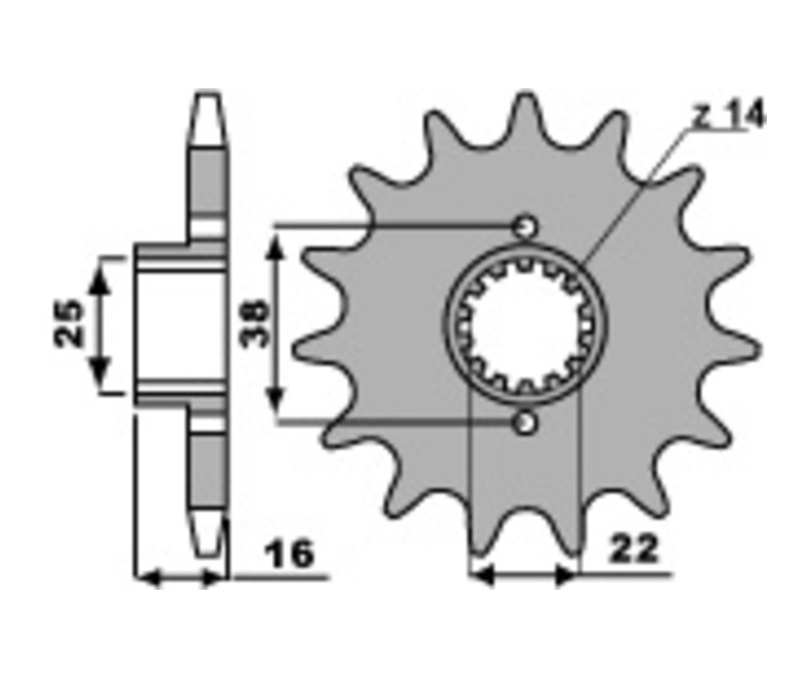 Pignon PBR acier standard 490 - 520 - 1077716002