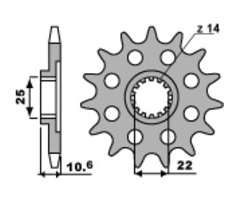 Pignon PBR acier standard 2125 - 525 - 1077576001
