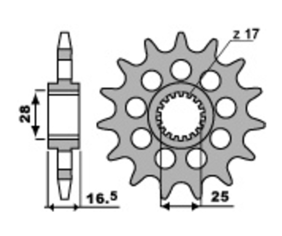 Pignon PBR acier anti-bruit 2147 - 525 - 1074292001