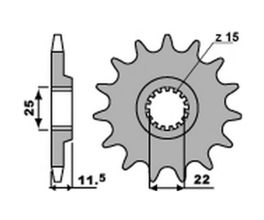 Pignon PBR acier standard 1252 - 520 - 1077517003