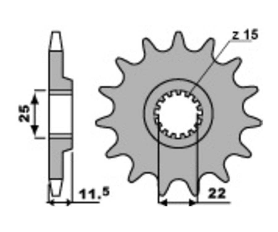 Pignon PBR acier standard 1252 - 520 - 1077517005