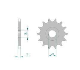 Pignon AFAM acier standard 22203 - 520