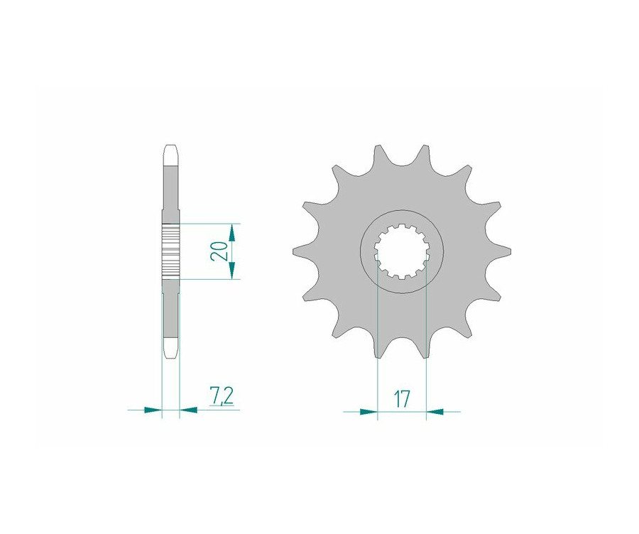 Pignon AFAM acier standard 73202 - 520 - 1077135001