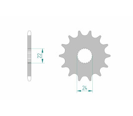 Pignon AFAM acier standard 61201 - 520