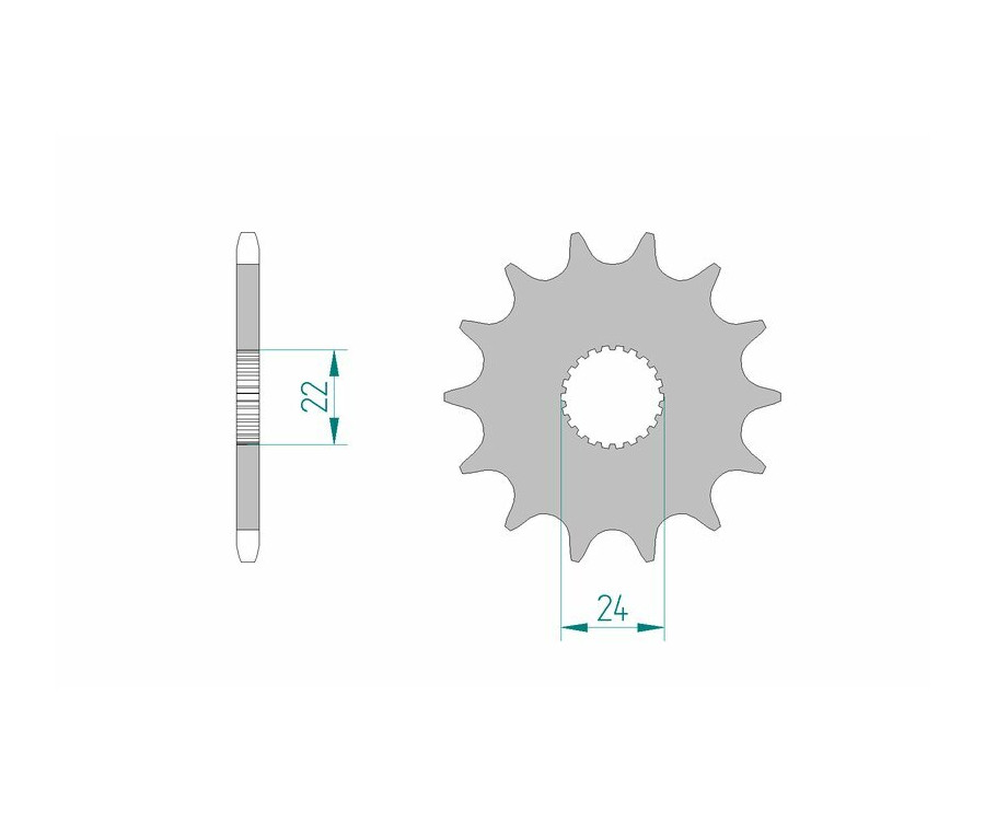 Pignon AFAM acier standard 61201 - 520 - 1077116004